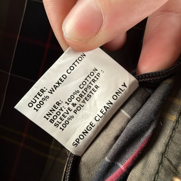 Barbour Flyweight Beadnell Parka Waxed Jacket Women Hooded Green Size 12 US - Picture 15 of 16